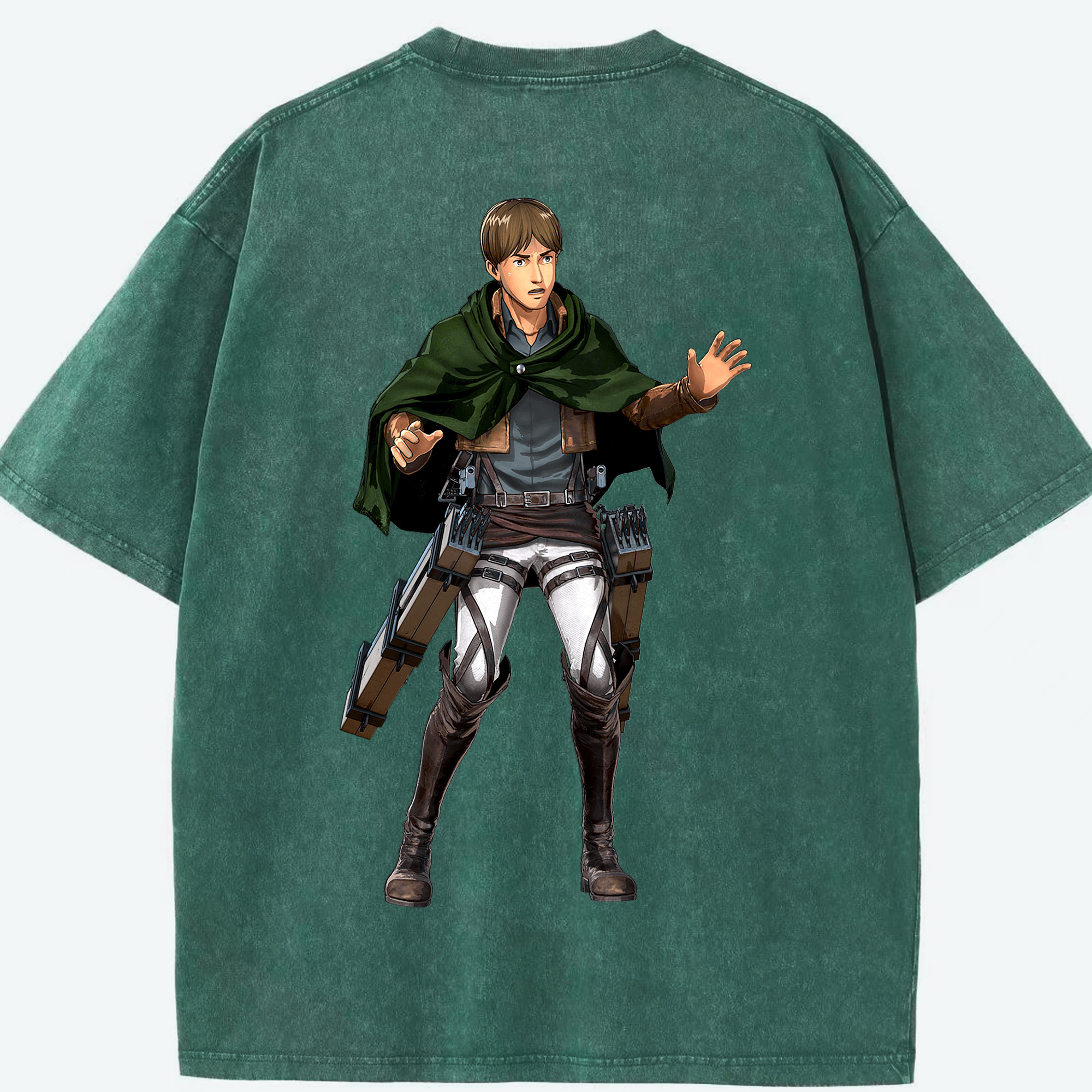 （画像用） 進撃の巨人 Attack on Titan 綿100% ヴィンテージ風 半袖Tシャツ（背面プリント）